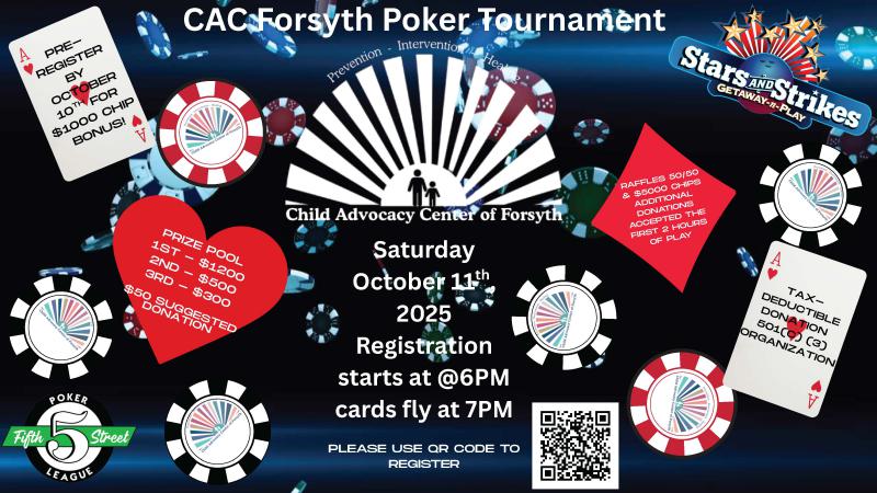 CAC Forsyth Poker Tournament - Stars and Strikes at 5thstreetpoker.com